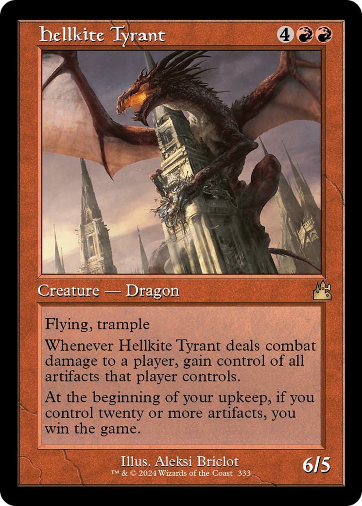 Hellkite Tyrant (Retro Frame) [Ravnica Remastered] | Cards and Coasters CA