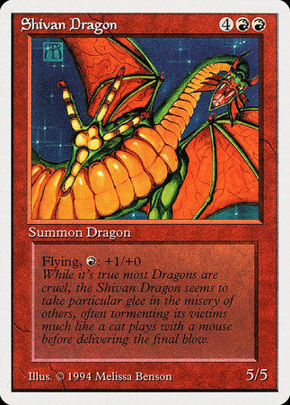 Shivan Dragon [Summer Magic / Edgar] | Cards and Coasters CA