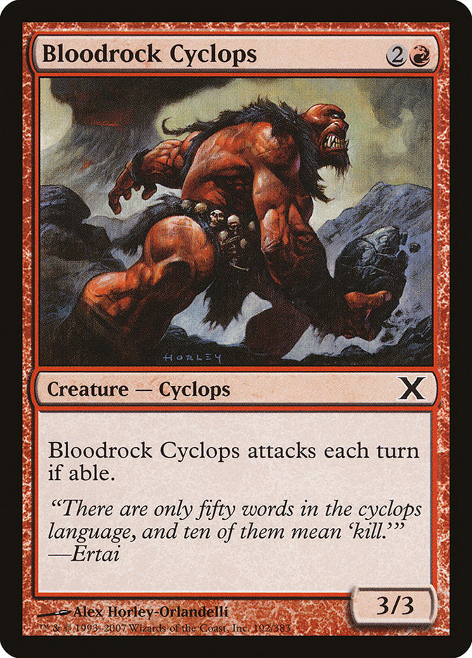 Bloodrock Cyclops [Tenth Edition] | Cards and Coasters CA