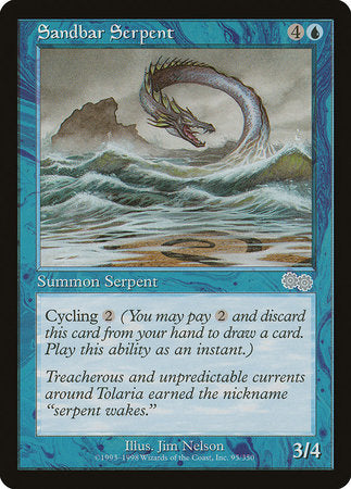 Sandbar Serpent [Urza's Saga] | Cards and Coasters CA