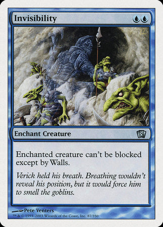 Invisibility [Eighth Edition] | Cards and Coasters CA