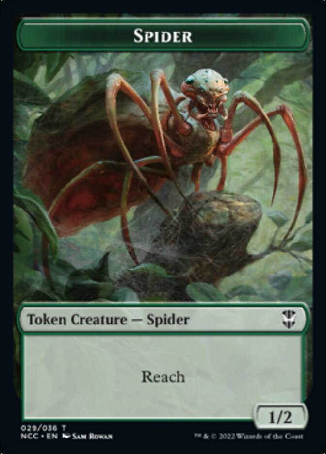 Treefolk // Spider Double-sided Token [Streets of New Capenna Commander Tokens] | Cards and Coasters CA