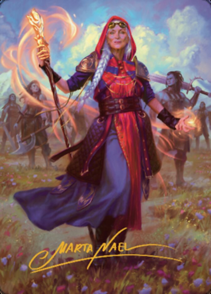 Jaya, Fiery Negotiator Art Card 1 (Gold-Stamped Signature) [Dominaria United Art Series] | Cards and Coasters CA