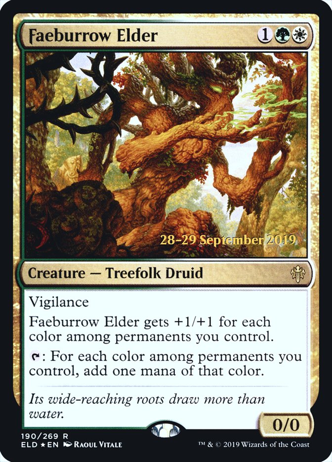 Faeburrow Elder  [Throne of Eldraine Prerelease Promos] | Cards and Coasters CA