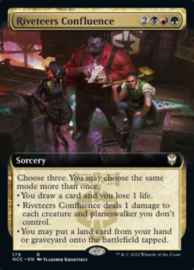 Riveteers Confluence (Extended Art) [Streets of New Capenna Commander] | Cards and Coasters CA