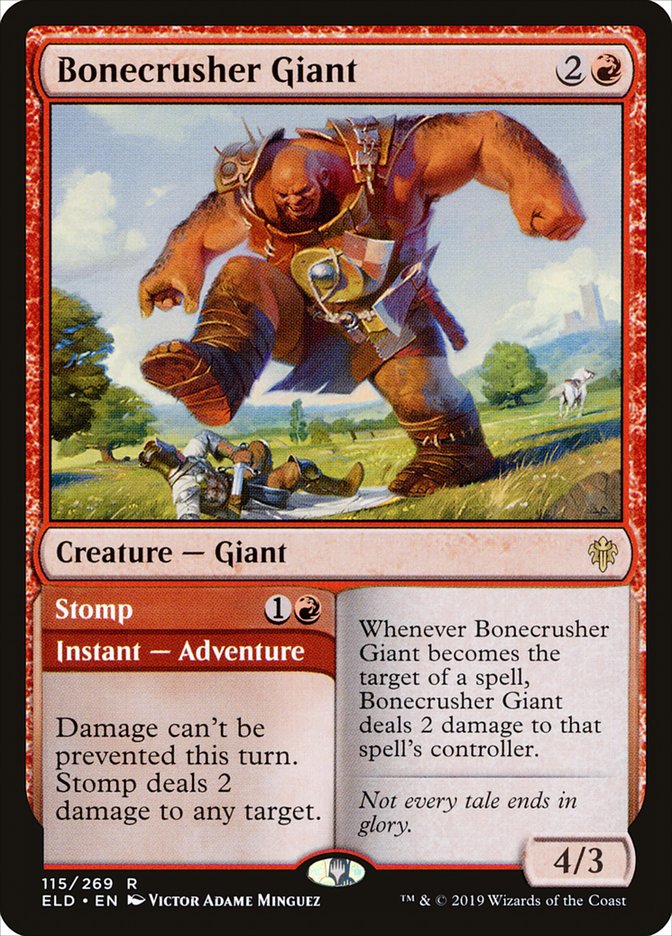 Bonecrusher Giant // Stomp [Throne of Eldraine] | Cards and Coasters CA