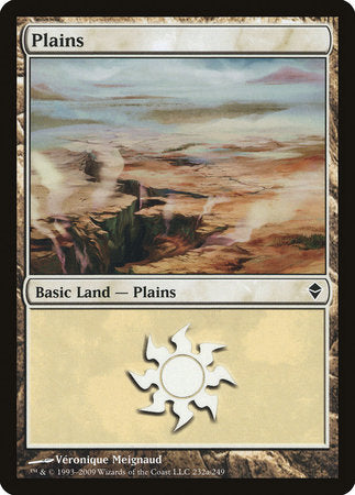 Plains (232a) [Zendikar] | Cards and Coasters CA