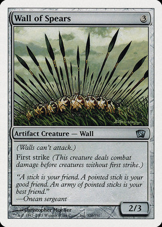 Wall of Spears [Eighth Edition] | Cards and Coasters CA