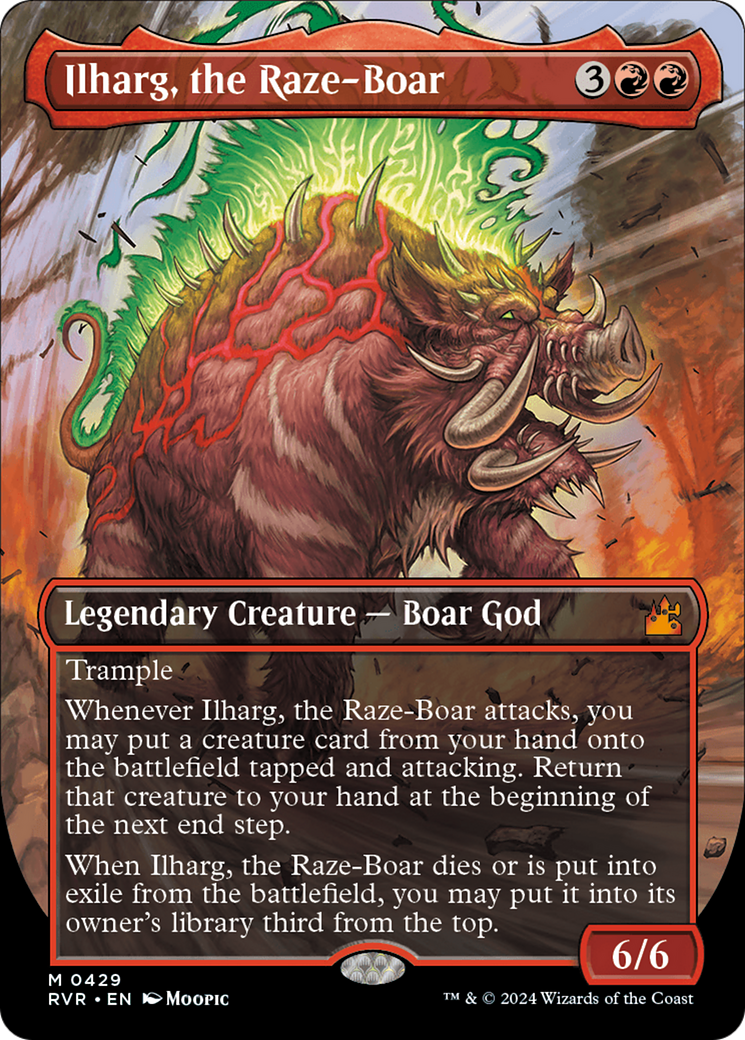 Ilharg, the Raze-Boar (Anime Borderless) [Ravnica Remastered] | Cards and Coasters CA