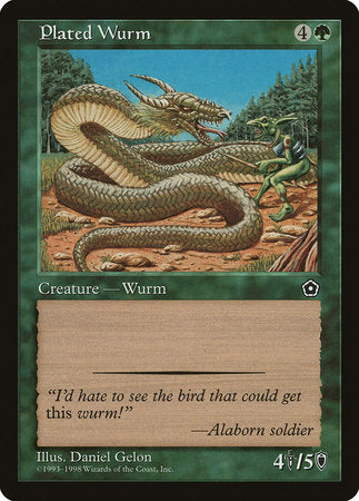 Plated Wurm [Portal Second Age] | Cards and Coasters CA