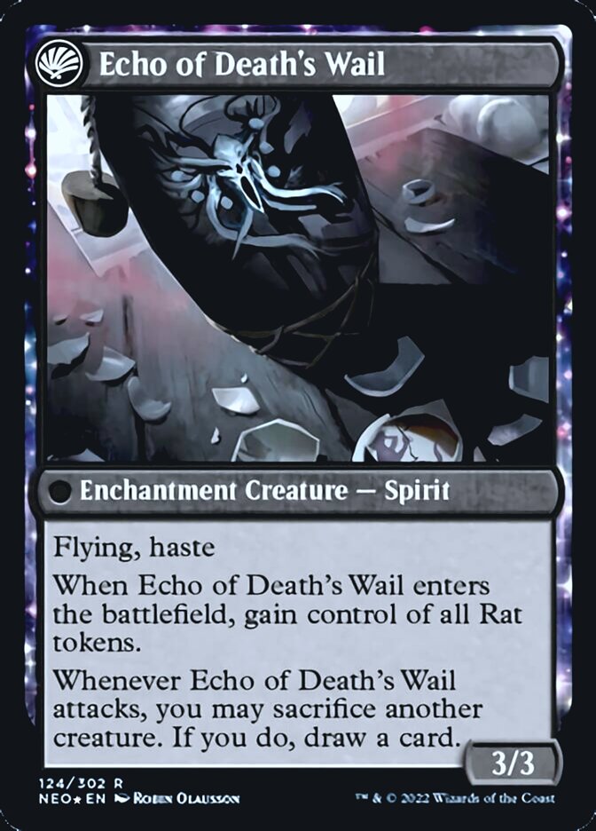 Tribute to Horobi // Echo of Death's Wail [Kamigawa: Neon Dynasty Prerelease Promos] | Cards and Coasters CA
