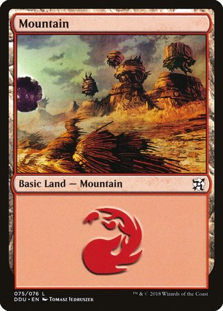 Mountain (75) [Duel Decks: Elves vs. Inventors] | Cards and Coasters CA