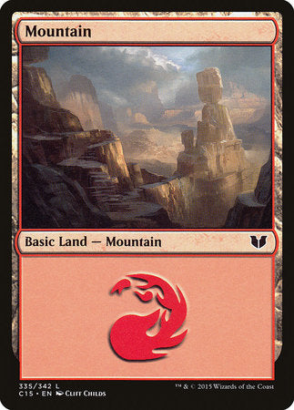 Mountain (335) [Commander 2015] | Cards and Coasters CA