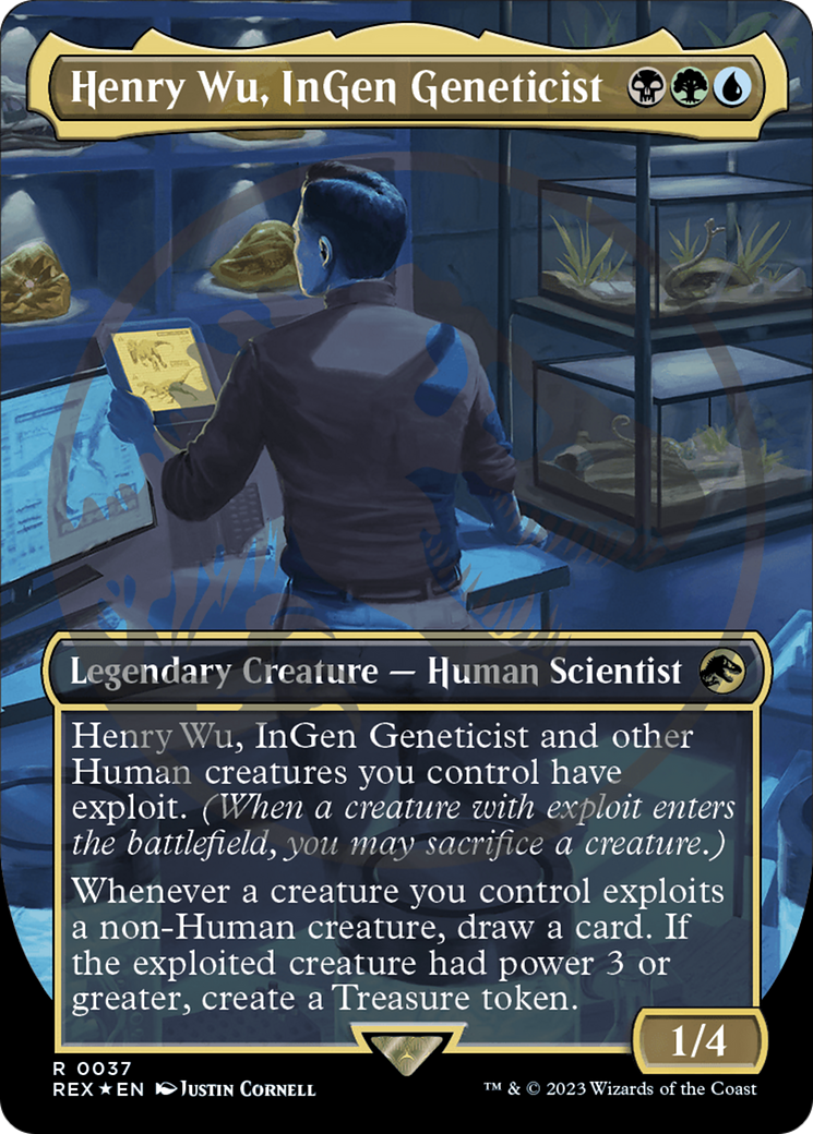 Henry Wu, InGen Geneticist Emblem (Borderless) [Jurassic World Collection Tokens] | Cards and Coasters CA