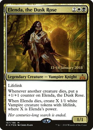 Elenda, the Dusk Rose [Rivals of Ixalan Promos] | Cards and Coasters CA