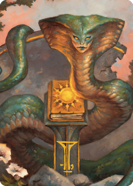 Guardian Naga Art Card (Gold-Stamped Signature) [Commander Legends: Battle for Baldur's Gate Art Series] | Cards and Coasters CA