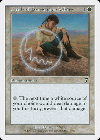 Circle of Protection: White [Seventh Edition] | Cards and Coasters CA