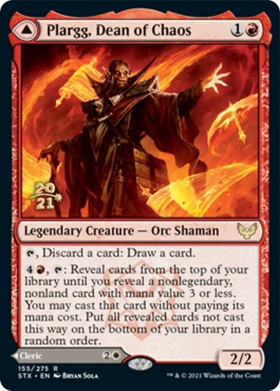 Plargg, Dean of Chaos // Augusta, Dean of Order [Strixhaven: School of Mages Prerelease Promos] | Cards and Coasters CA