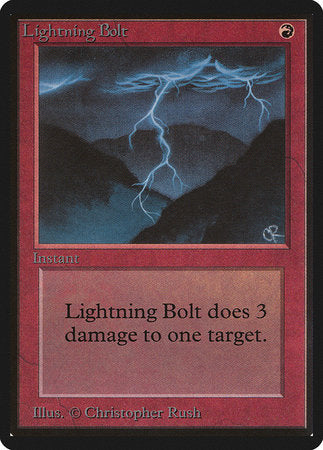 Lightning Bolt [Limited Edition Beta] | Cards and Coasters CA