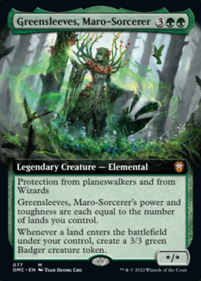 Greensleeves, Maro-Sorcerer (Extended Art) [Dominaria United Commander] | Cards and Coasters CA