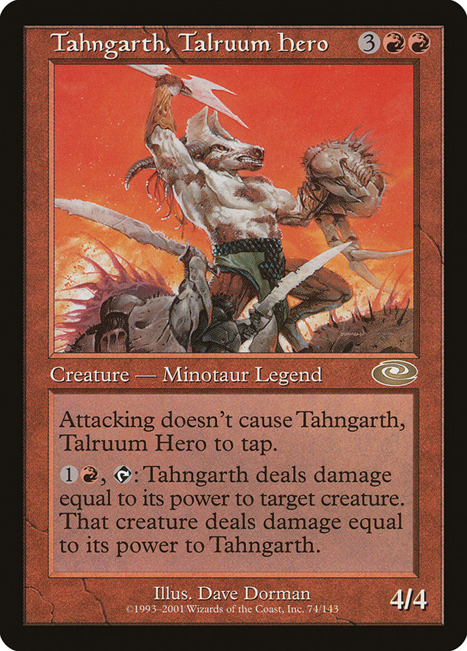 Tahngarth, Talruum Hero (Dave Dorman) [Planeshift] | Cards and Coasters CA