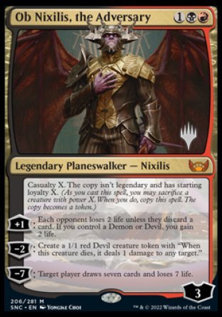 Ob Nixilis, the Adversary (Promo Pack) [Streets of New Capenna Promos] | Cards and Coasters CA