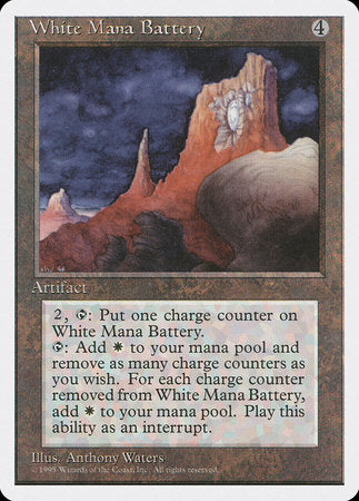 White Mana Battery [Fourth Edition] | Cards and Coasters CA