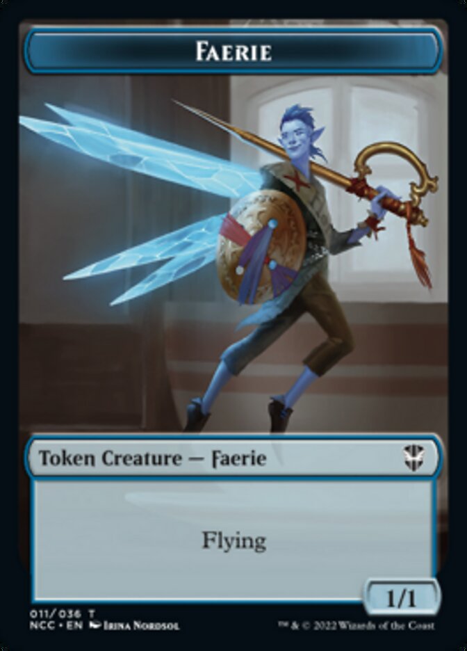 Faerie // Rogue Double-sided Token [Streets of New Capenna Commander Tokens] | Cards and Coasters CA