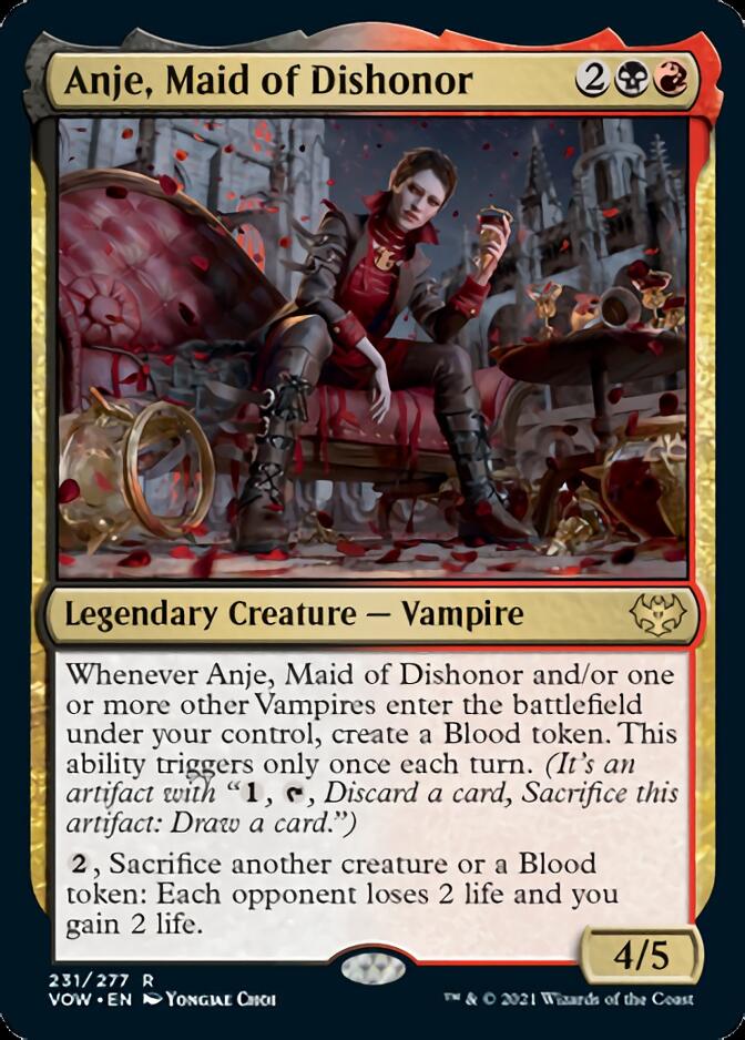 Anje, Maid of Dishonor [Innistrad: Crimson Vow] | Cards and Coasters CA