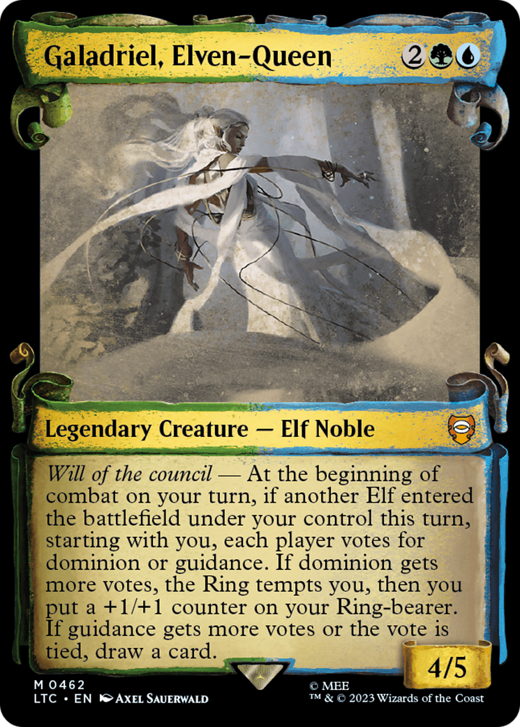 Galadriel, Elven-Queen [The Lord of the Rings: Tales of Middle-Earth Commander Showcase Scrolls] | Cards and Coasters CA