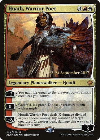 Huatli, Warrior Poet [Ixalan Promos] | Cards and Coasters CA