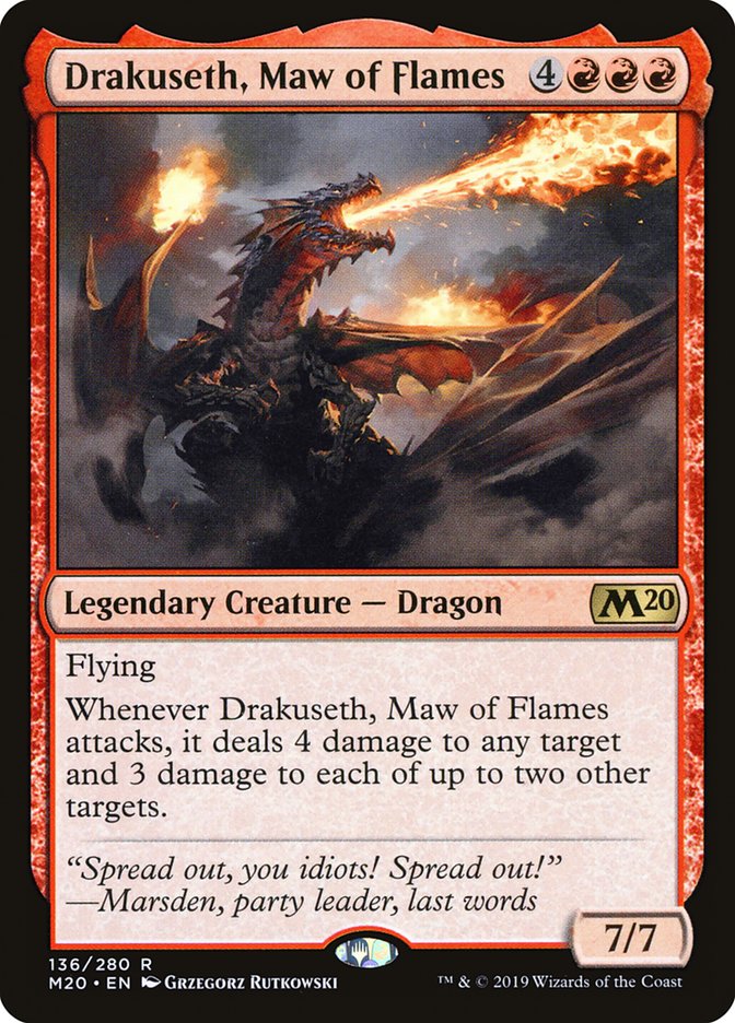 Drakuseth, Maw of Flames [Core Set 2020] | Cards and Coasters CA