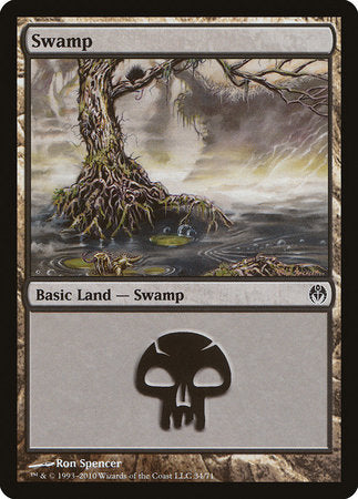 Swamp (34) [Duel Decks: Phyrexia vs. the Coalition] | Cards and Coasters CA