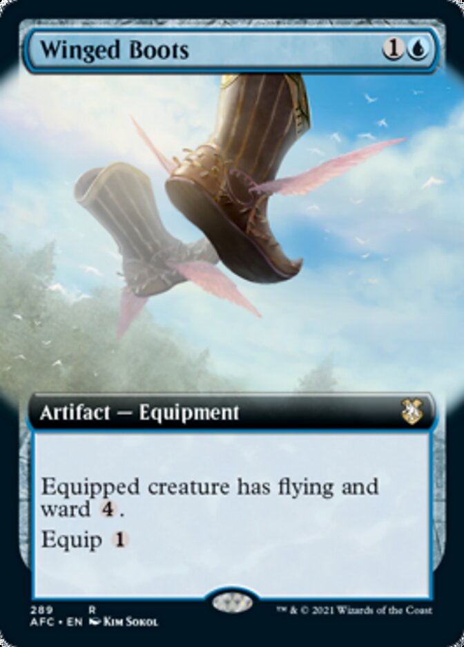 Winged Boots (Extended) [Dungeons & Dragons: Adventures in the Forgotten Realms Commander] | Cards and Coasters CA