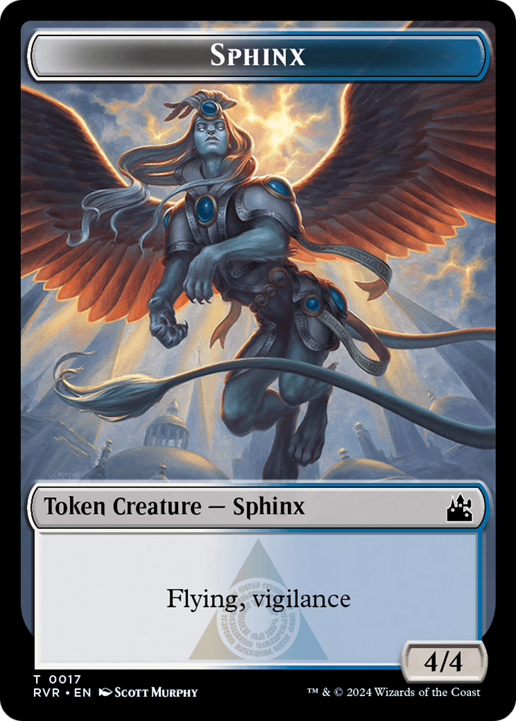 Spirit (0018) // Sphinx Double-Sided Token [Ravnica Remastered Tokens] | Cards and Coasters CA