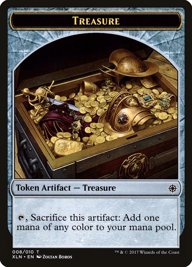 Treasure (008/010) [Ixalan Tokens] | Cards and Coasters CA