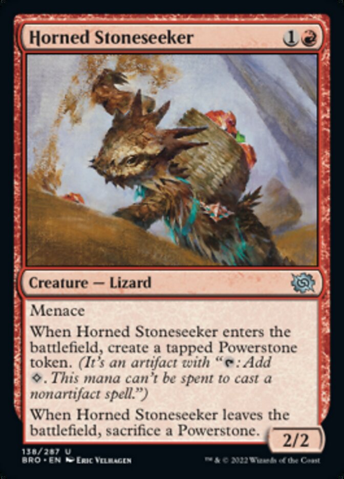 Horned Stoneseeker [The Brothers' War] | Cards and Coasters CA