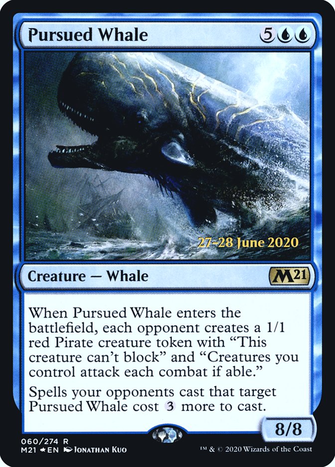 Pursued Whale  [Core Set 2021 Prerelease Promos] | Cards and Coasters CA