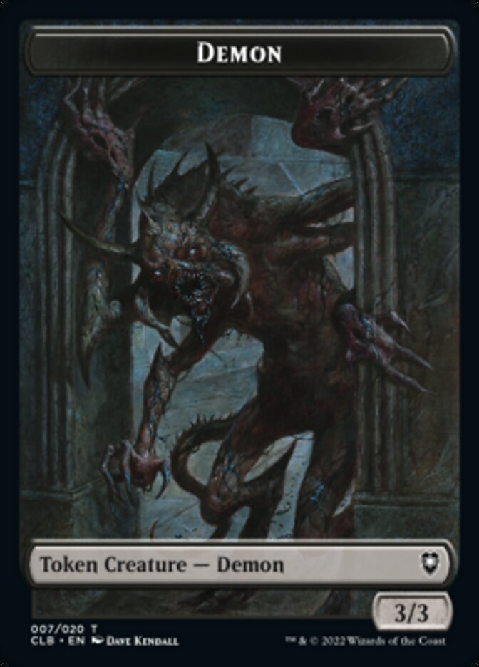 Demon Token [Commander Legends: Battle for Baldur's Gate Tokens] | Cards and Coasters CA