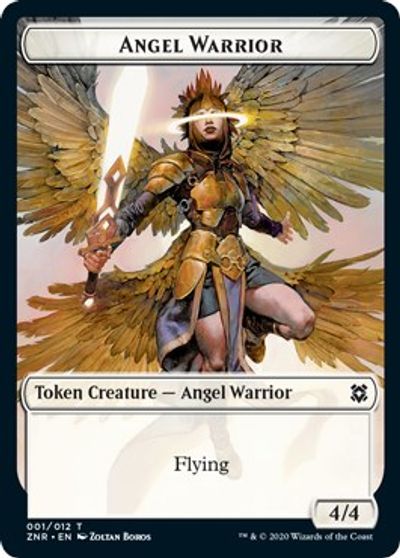 Angel Warrior // Shark Double-sided Token [Challenger Decks 2021 Tokens] | Cards and Coasters CA