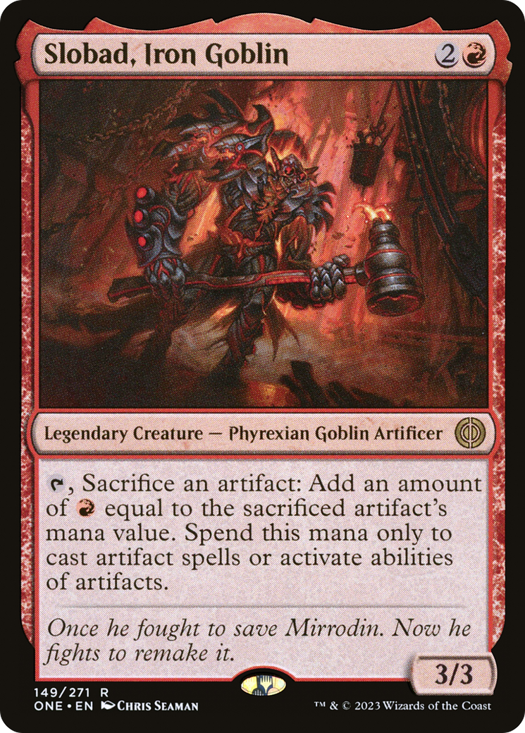 Slobad, Iron Goblin [Phyrexia: All Will Be One] | Cards and Coasters CA