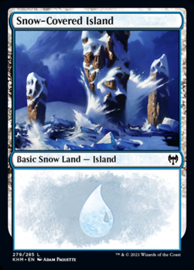 Snow-Covered Island (279) [Kaldheim] | Cards and Coasters CA