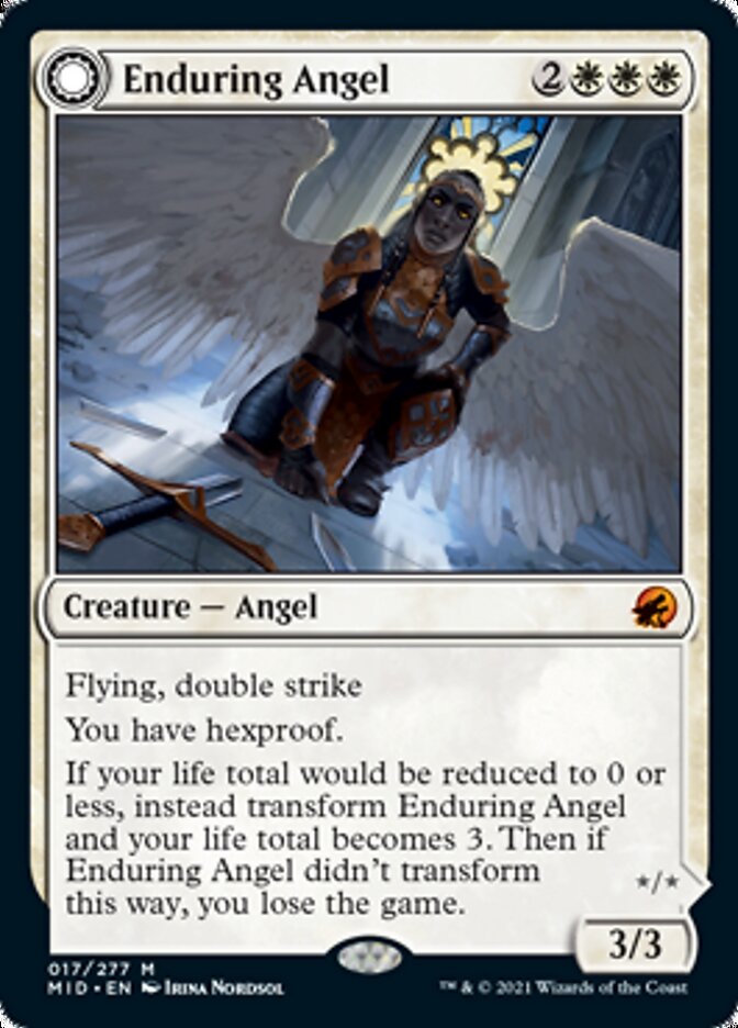 Enduring Angel // Angelic Enforcer [Innistrad: Midnight Hunt] | Cards and Coasters CA