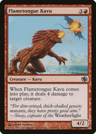 Flametongue Kavu [Duel Decks: Jace vs. Chandra] | Cards and Coasters CA