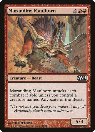 Marauding Maulhorn [Magic 2014] | Cards and Coasters CA