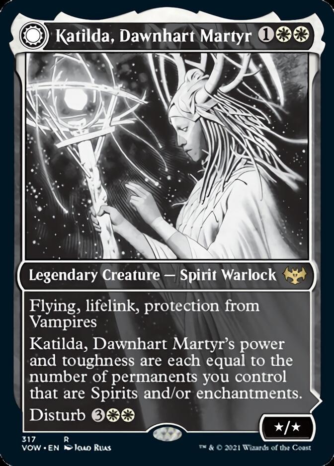 Katilda, Dawnhart Martyr // Katilda's Rising Dawn (Showcase Eternal Night) [Innistrad: Crimson Vow] | Cards and Coasters CA