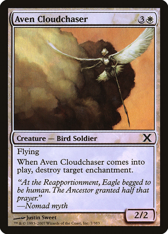 Aven Cloudchaser (Premium Foil) [Tenth Edition] | Cards and Coasters CA
