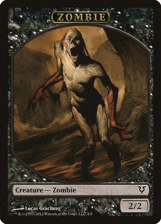 Zombie Token [Avacyn Restored Tokens] | Cards and Coasters CA