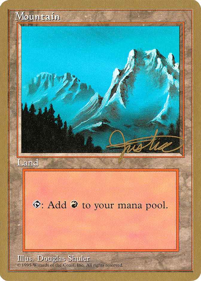 Mountain (mj374) (Mark Justice) [Pro Tour Collector Set] | Cards and Coasters CA