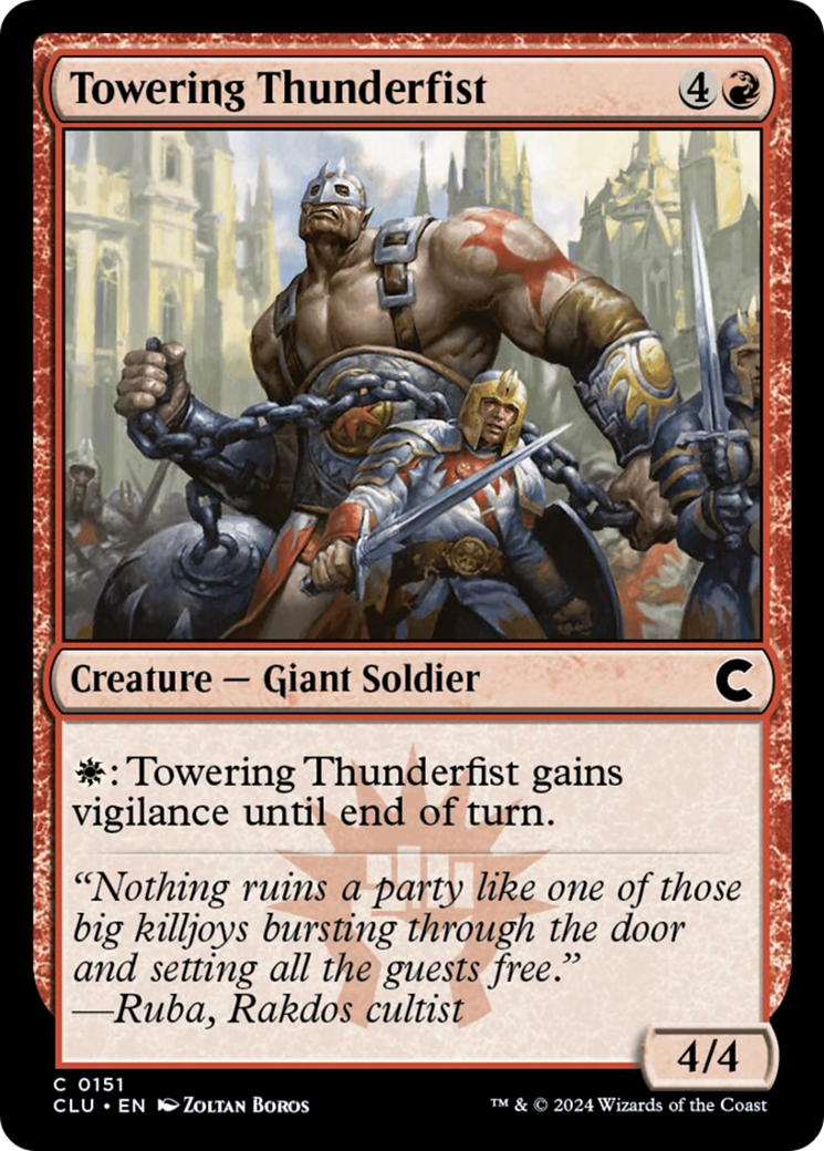 Towering Thunderfist [Ravnica: Clue Edition] | Cards and Coasters CA